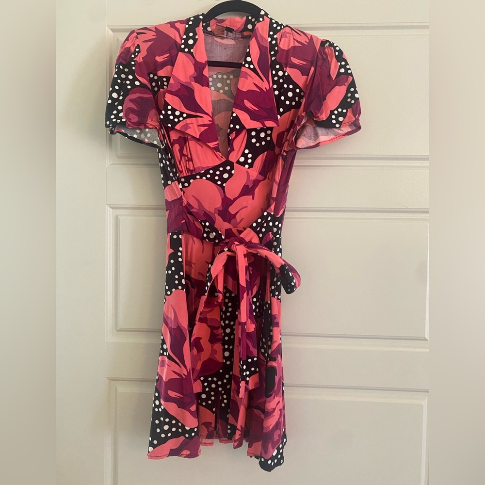 Trashy Diva polka dot rose babe dress.  Size 4.